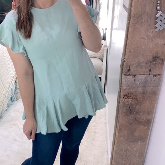 Zara Woman ruffle top size xsmall new with tags - Picture 1 of 9